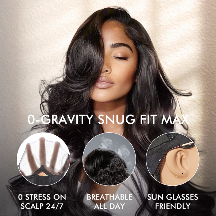 All-Day Comfort™ Wig Glueless 7x6 Closure HD Lace Loose Body Wave Long Wig Pre-Cut Lace