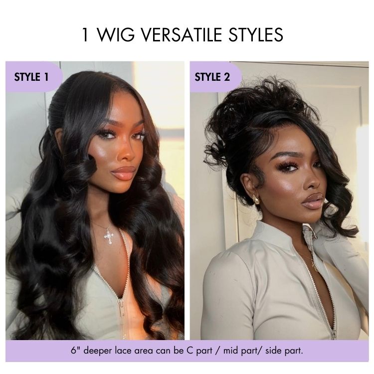 All-Day Comfort™ Wig Glueless 7x6 Closure HD Lace Loose Body Wave Long Wig Pre-Cut Lace