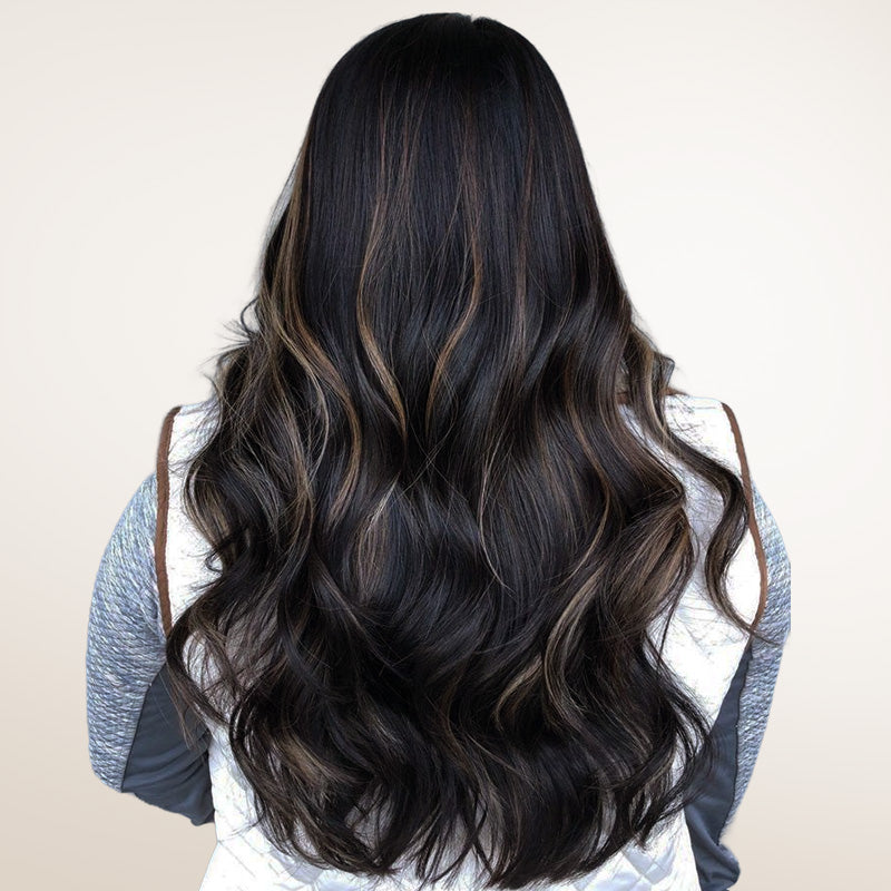 NATURAL BLACK BALAYAGE (1B/6/1B) I Tip Hair Extensions