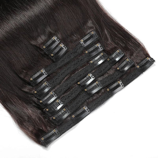 #2 Straight Clips In 8PCS 120 Grams/Set Human Hair Extension For Women