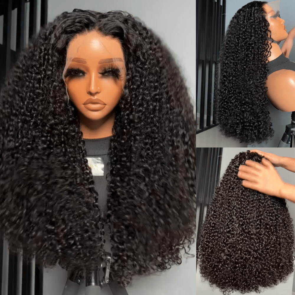 Fluffy Kinky Curly HD Transparent Lace Front Wigs 13x4/6x4 Real Human Hair Wig Pre Plucked Hairline Hair