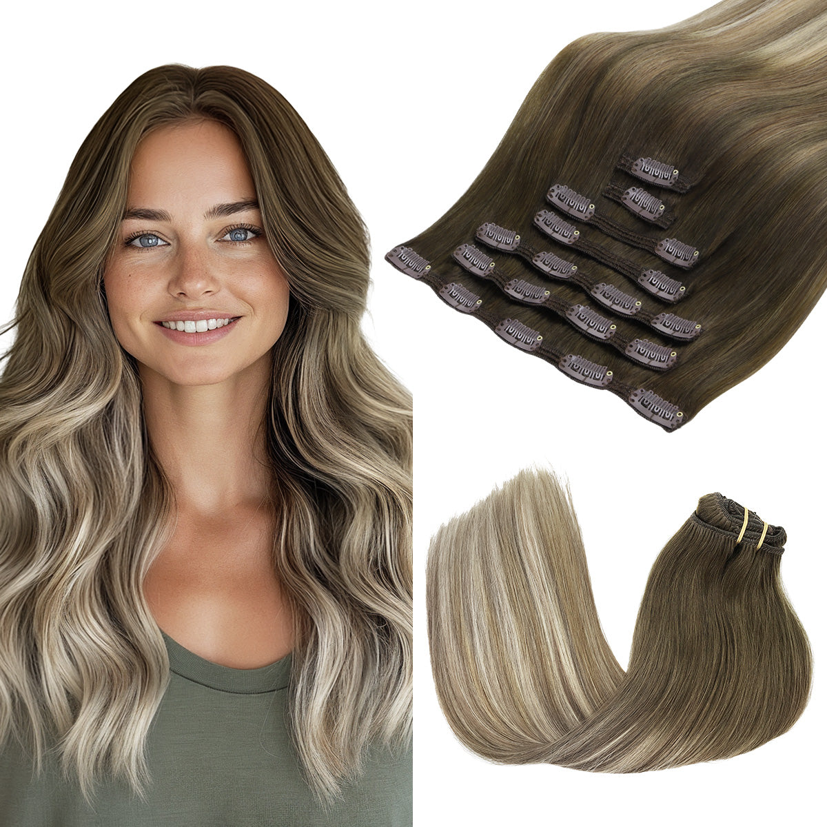 Clip in Hair Extensions 150g