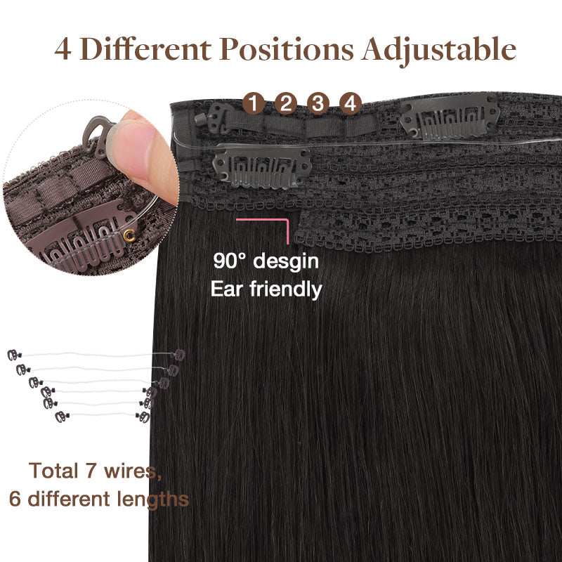 DARK BROWN (2) PRO & WIRE HAIR EXTENSION