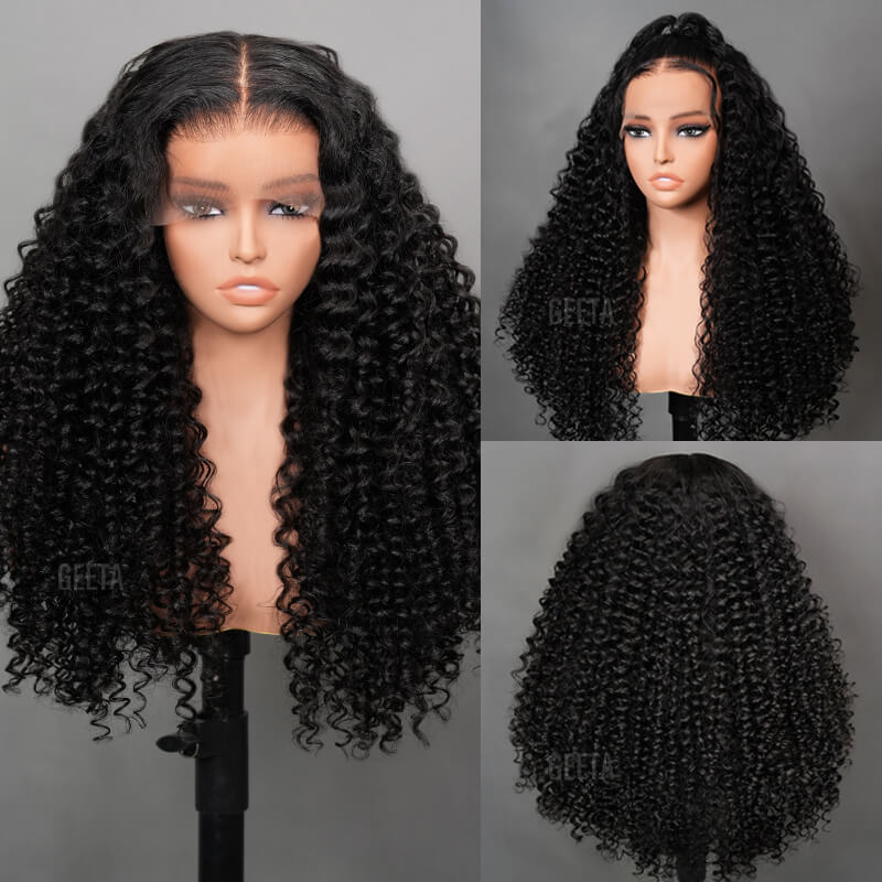 $199=30inch Deep Curly Glueless 13x4 HD Transparent Lace Front Wig Pre Plucked Brazilian Human Hair Wig No Code Needed