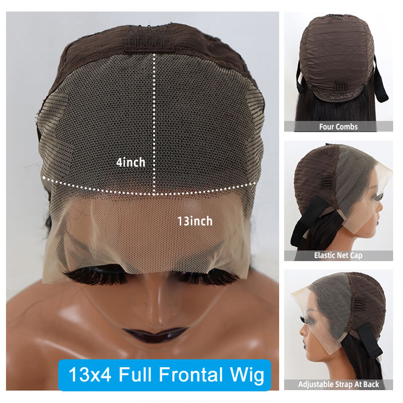 Jasperel Voluminous Sleek Tangle-free Kinky Curly Lace Frontal Wig | Invisible Lace
