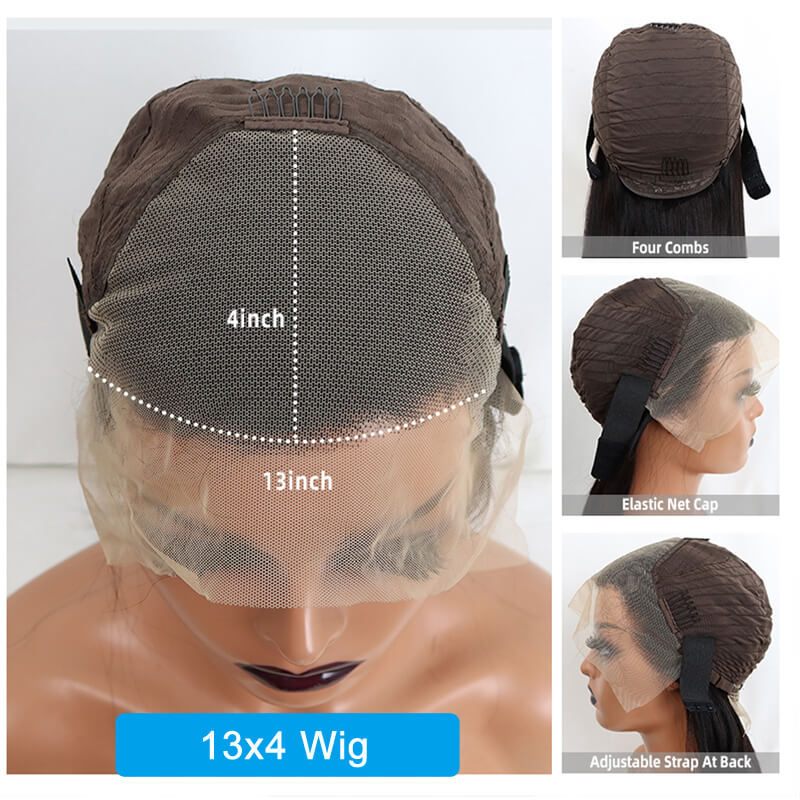 Jasperel Voluminous Sleek Tangle-free Kinky Curly Lace Frontal Wig | Invisible Lace