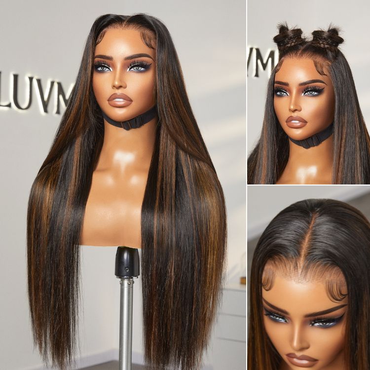 Super Natural Hairline Silky Straight Glueless 13x4 Frontal Lace Wig Human Hair Pre-Cut Lace