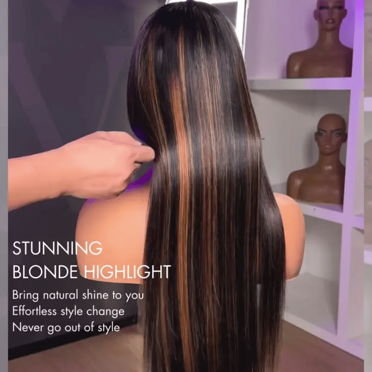 Super Natural Hairline Silky Straight Glueless 13x4 Frontal Lace Wig Human Hair Pre-Cut Lace