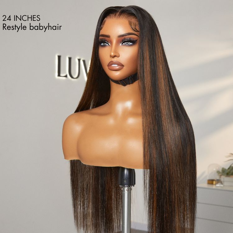 Super Natural Hairline Silky Straight Glueless 13x4 Frontal Lace Wig Human Hair Pre-Cut Lace