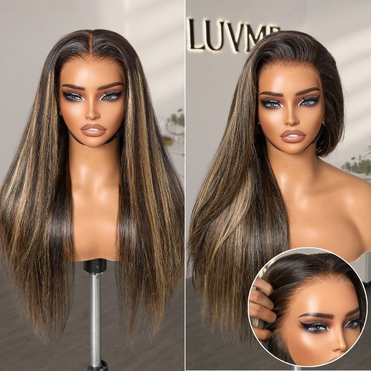 Super Natural Hairline Silky Straight Glueless 13x4 Frontal Lace Wig Human Hair Pre-Cut Lace