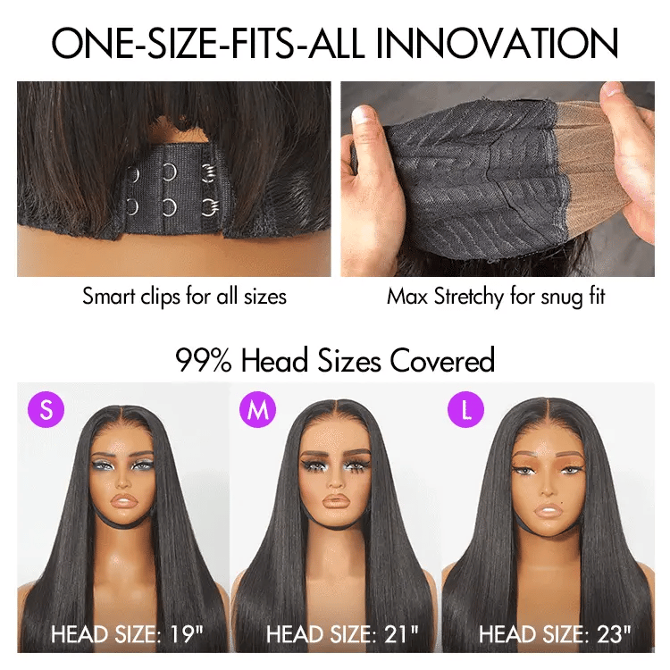 Wig Silky Blunt Cut Bob Glueless 7x6 Closure HD Lace Wig Pre-Cut Lace