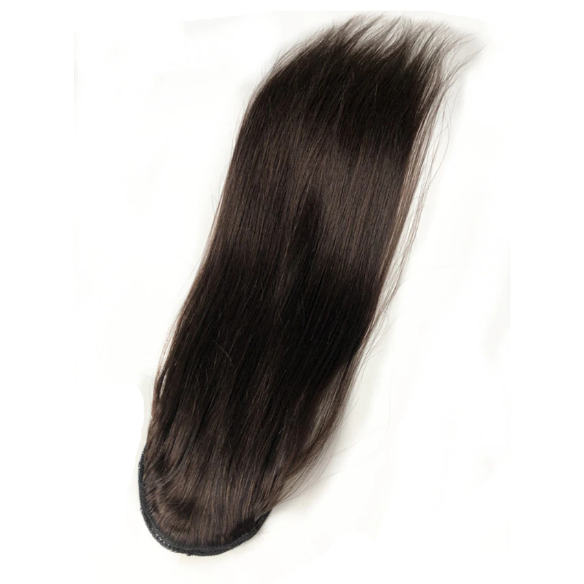 Brazilian #2 Color / #4 Color Straight Drawstring Ponytail Human Hair Extension