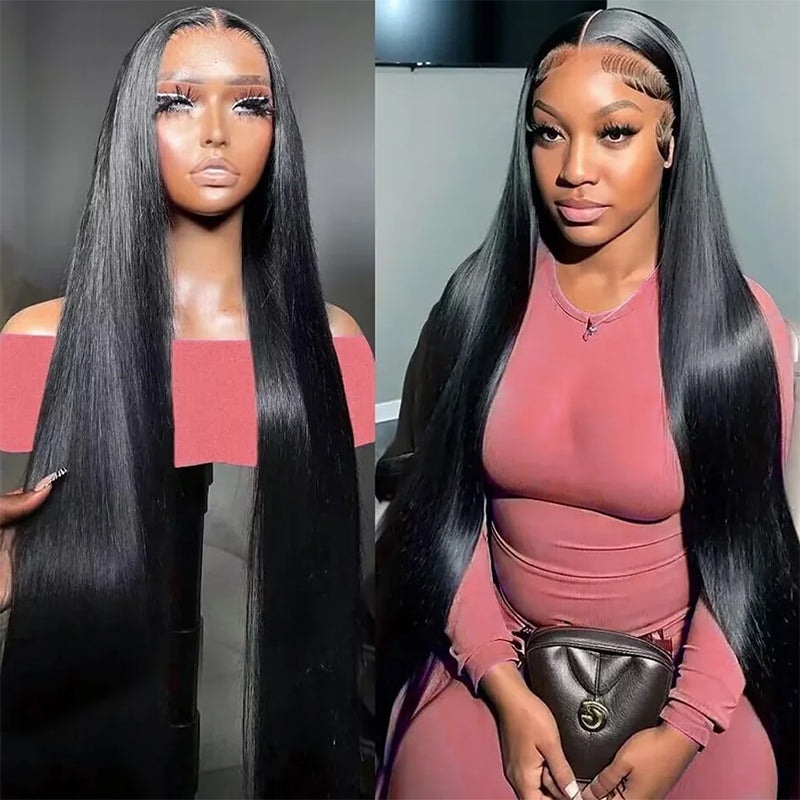 Straight Lace Front Wig 13x6 Lace Frontal Wig 40 Inch Glueless Human Hair Wigs