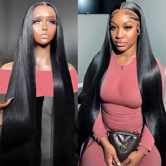 Straight Lace Front Wig 13x6 Lace Frontal Wig 40 Inch Glueless Human Hair Wigs