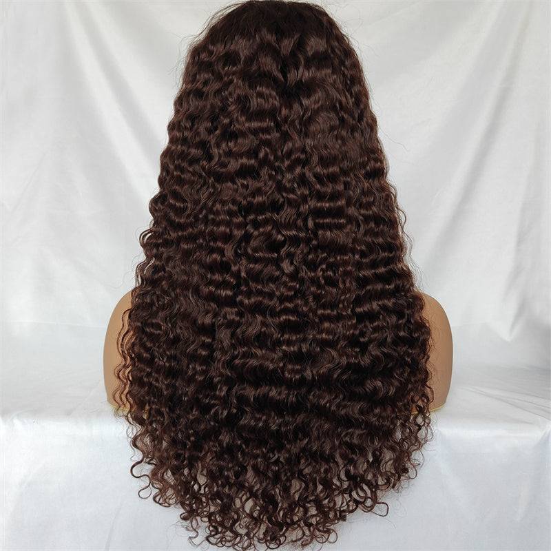 Jasperel Perfect Chocolate Brown Lace Frontal Human Hair Wig For Brown Skin Women