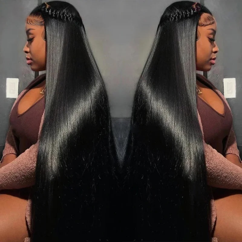 Straight Lace Front Wig 13x6 Lace Frontal Wig 40 Inch Glueless Human Hair Wigs