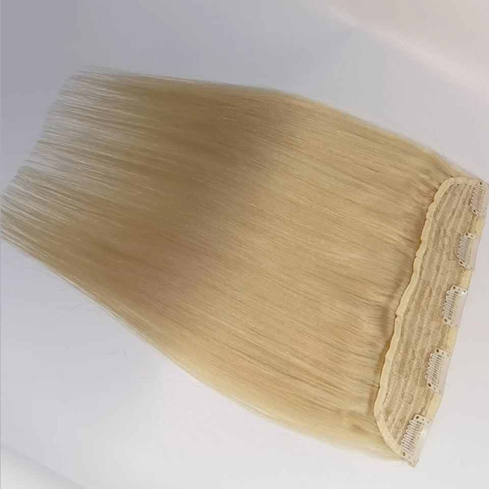 613 Straight One Piece Clip In 5 Clips Hair Extensions 100% Human Hair For Women