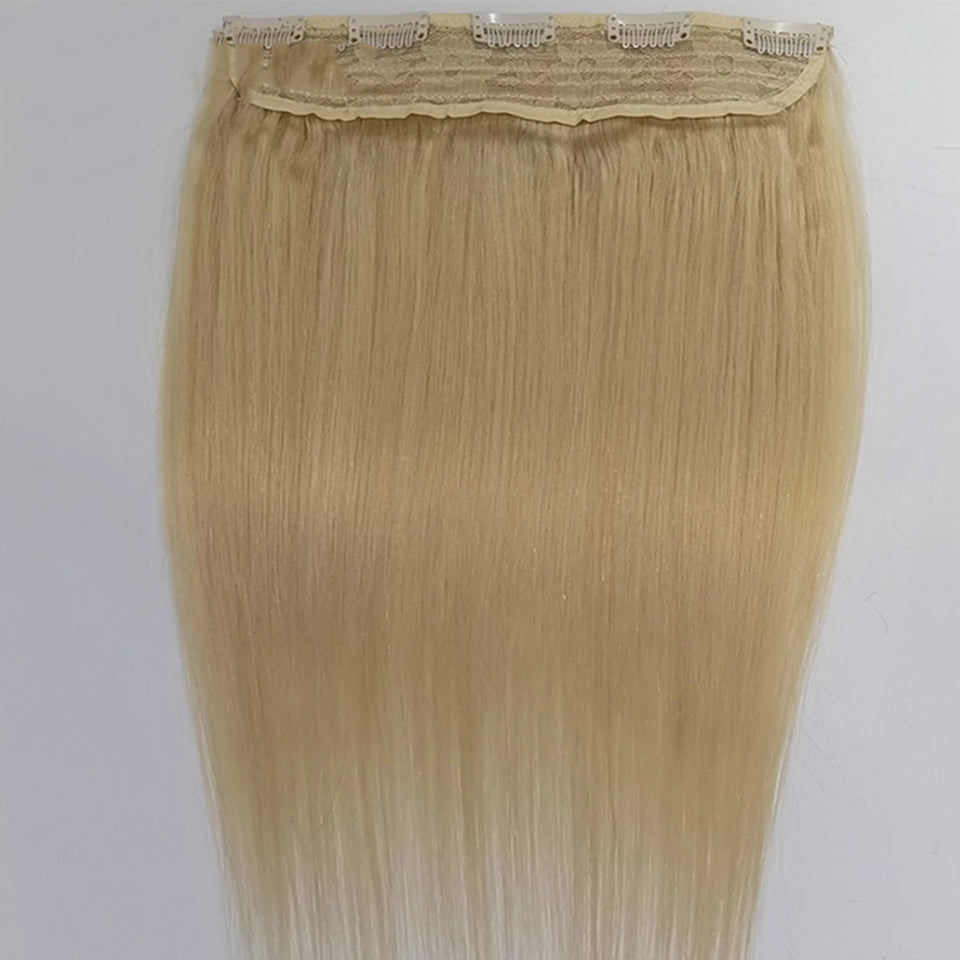 613 Straight One Piece Clip In 5 Clips Hair Extensions 100% Human Hair For Women
