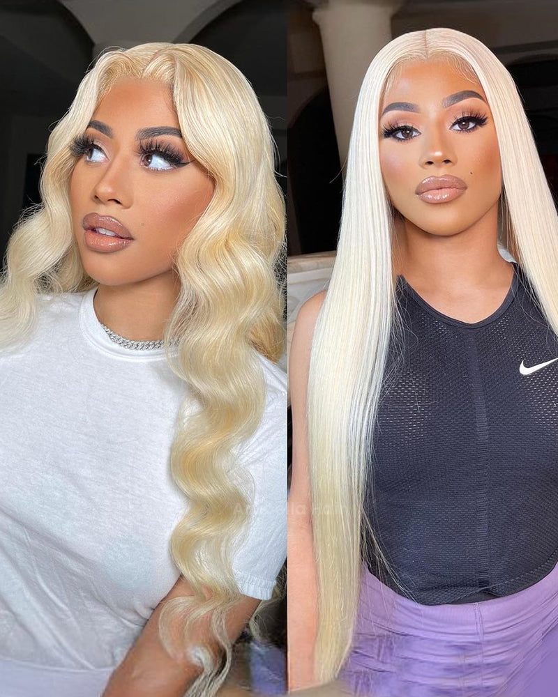 Blonde #613 Body Wave 13x4/6x5 Lace Front Human Hair Wig Free Part