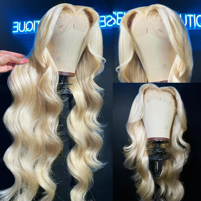 Jasperel #613 Blonde Straight Lace Frontal Wig Dye Friendly Transparent Lace | Blonde Baddie