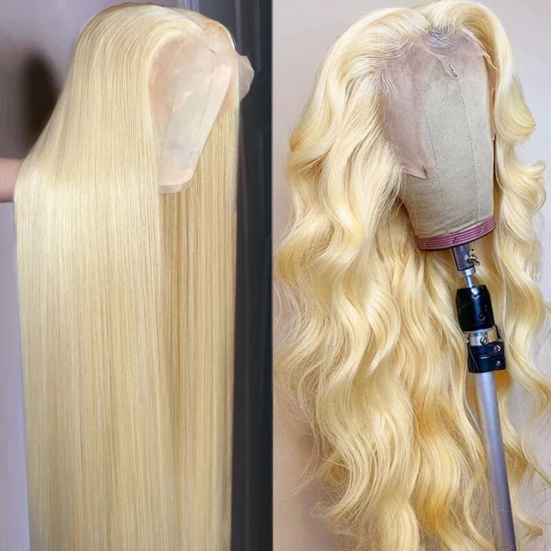 Jasperel #613 Blonde Straight Lace Frontal Wig Dye Friendly Transparent Lace | Blonde Baddie