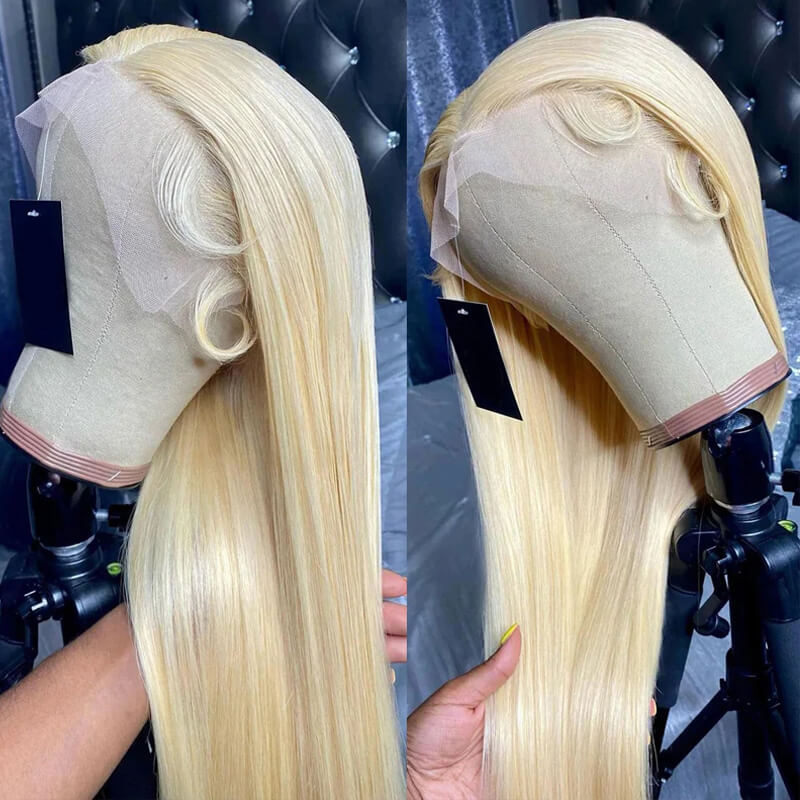 Jasperel #613 Blonde Straight Lace Frontal Wig Dye Friendly Transparent Lace | Blonde Baddie