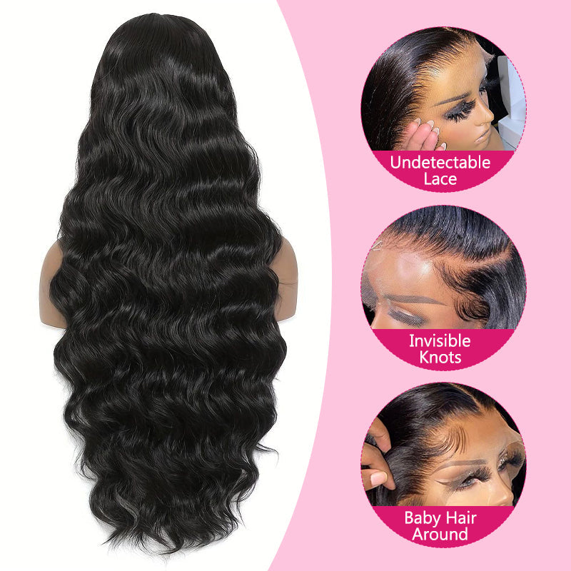 Long HD Glueless Human Hair Wigs 180% Density 5x5/13x6  Straight Body Wave Loose Deep Wave Curly Lace Front Wig