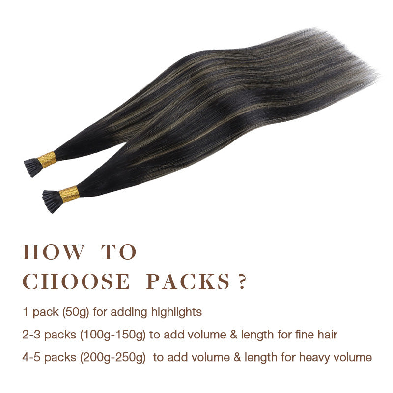 BLACK TO LIGHT BLONDE BALAYAGE (1B/16/1B) I Tip Hair Extensions