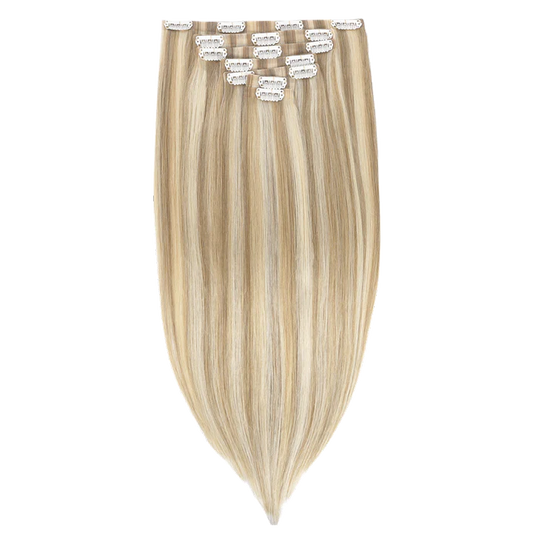 DIRTY BLONDE HIGHLIGHTS (18A/613A) SEAMLESS CLIP-INS