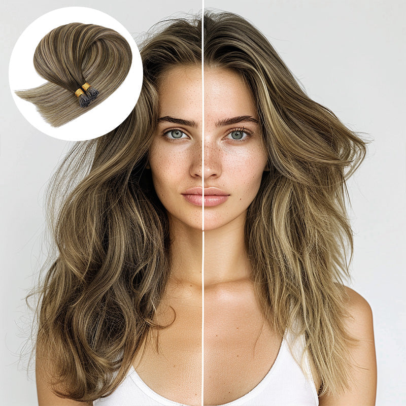CARAMEL BLONDE BALAYAGE (4/27/4) I Tip Hair Extensions