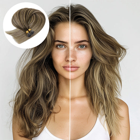 CARAMEL BLONDE BALAYAGE (4/27/4) I Tip Hair Extensions