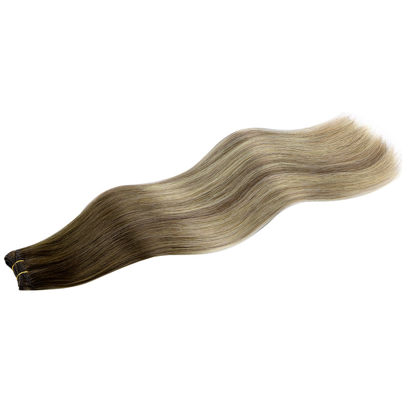BLEACH BLONDE BALAYAGE (3/8/613) Sew in Weft Hair Extensions