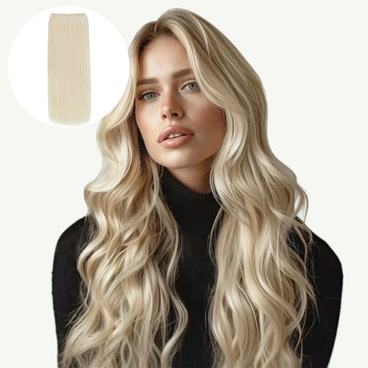 PLATINUM BLONDE (60A) Sew in Weft Hair Extensions