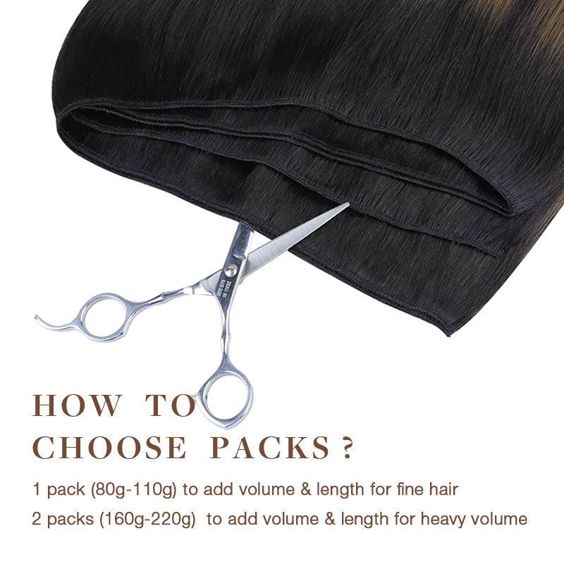 NATURAL BLACK BALAYAGE (1B/6/1B) Sew in Weft Hair Extensions