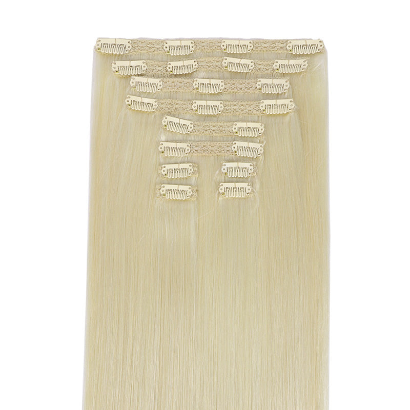 Blonde (90) Double Drawn Clip in 160g