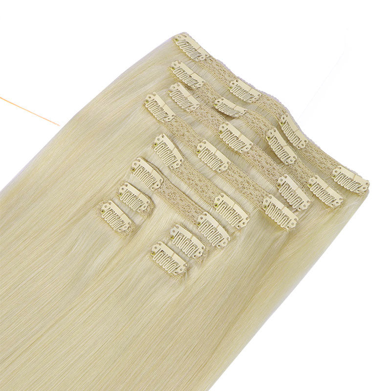 Blonde (90) Double Drawn Clip in 160g