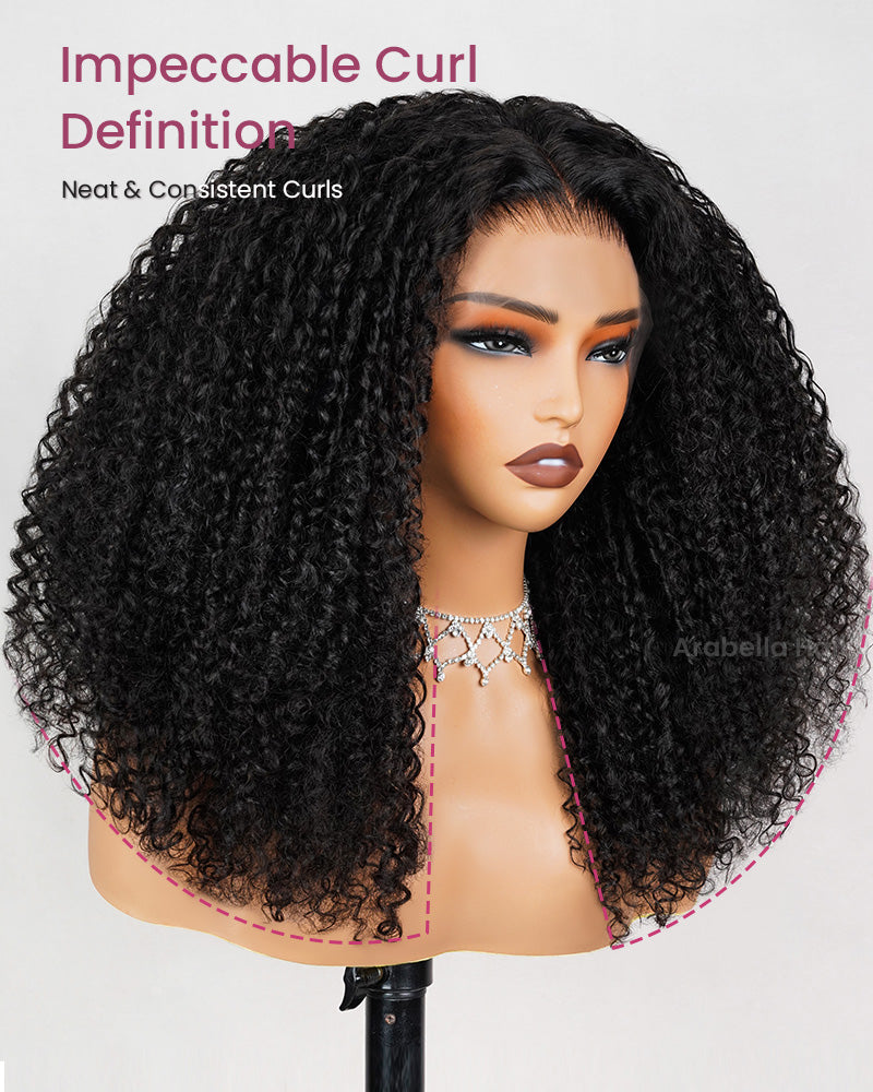 Limited Design Special Jerry Curl Long Bob Natural Black 4x4 Lace Double Drawn Human Hair Wigs