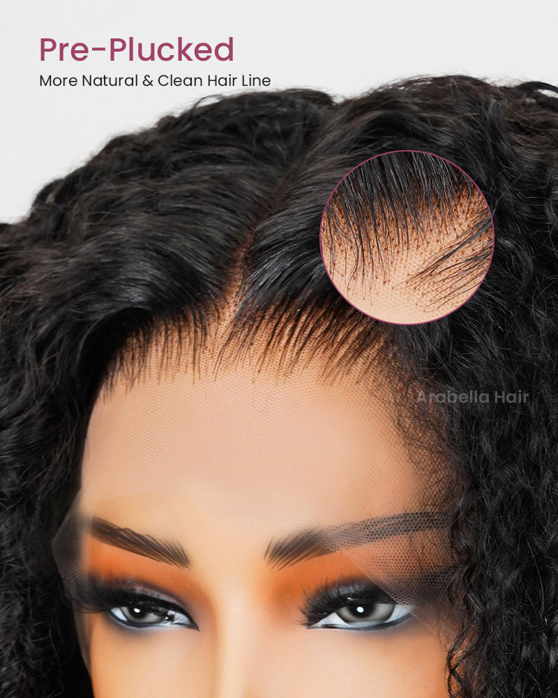 Limited Design Special Jerry Curl Long Bob Natural Black 4x4 Lace Double Drawn Human Hair Wigs