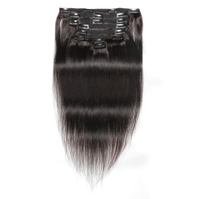#2 Straight Clips In 8PCS 120 Grams/Set Human Hair Extension For Women