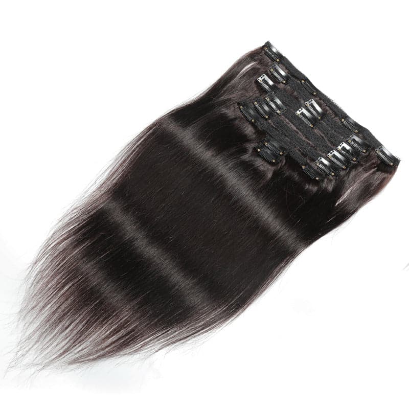 #2 Straight Clips In 8PCS 120 Grams/Set Human Hair Extension For Women
