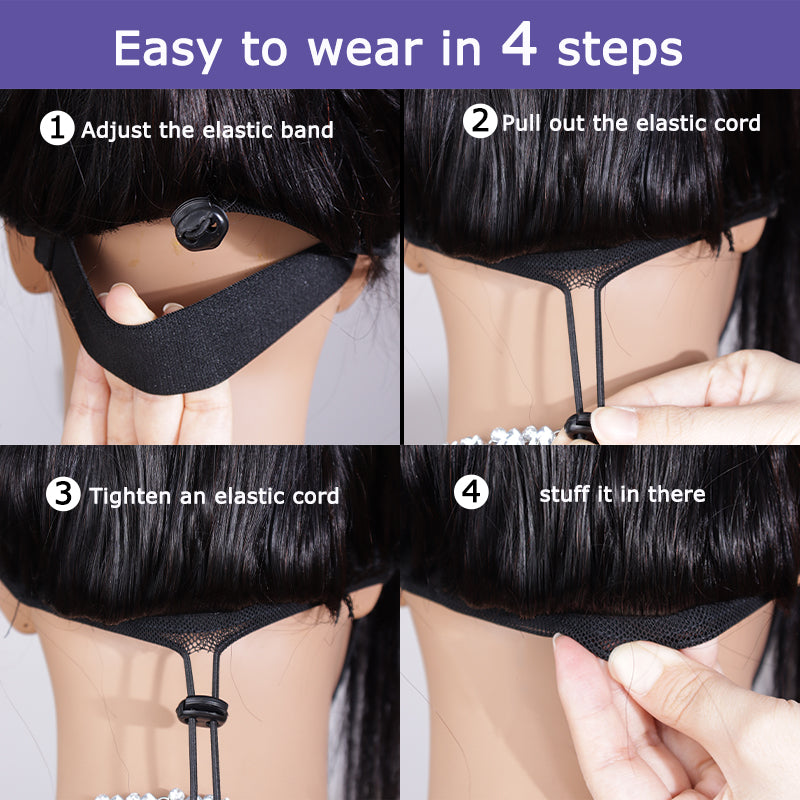 Jasperel  Side Part Drawstring Wig Body Wave Parting Max 4x4 Pre Cut Glueless Wigs Pre Bleached With Baby Hair