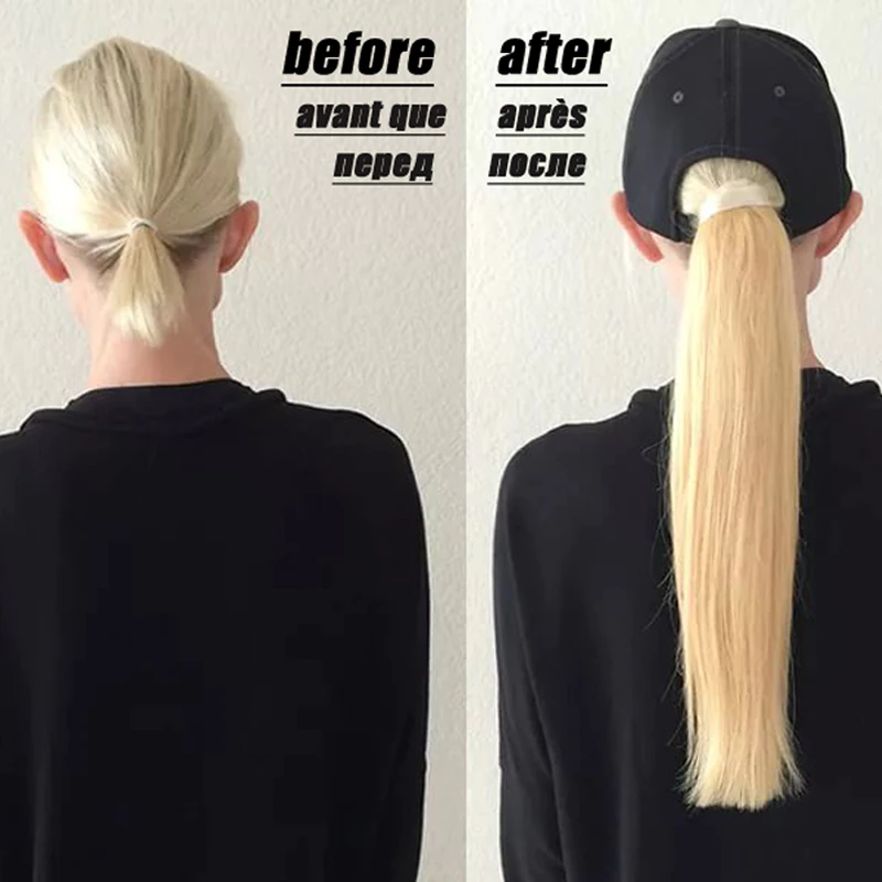 #613 Straight Wrap Around Ponytail Human Hair Extensions Color Hairpiece