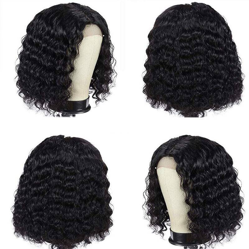 Jasperel Cheap 13x4 Full Frontal Short Straight Bob Wigs Curly Lace Frontal Human Hair Wigs For Girls