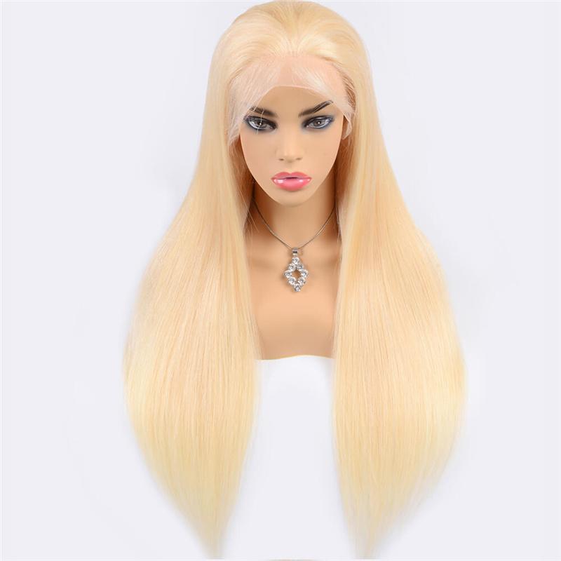 Jasperel #613 Blonde Straight Lace Frontal Wig Dye Friendly Transparent Lace | Blonde Baddie