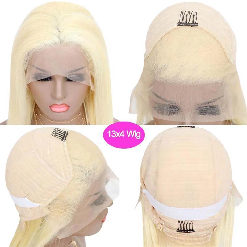 Jasperel #613 Blonde Straight Lace Frontal Wig Dye Friendly Transparent Lace | Blonde Baddie