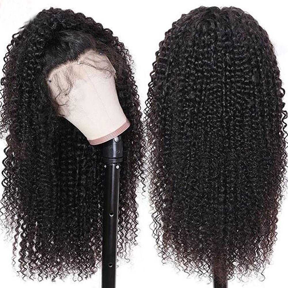 Jasperel Voluminous Sleek Tangle-free Kinky Curly Lace Frontal Wig | Invisible Lace