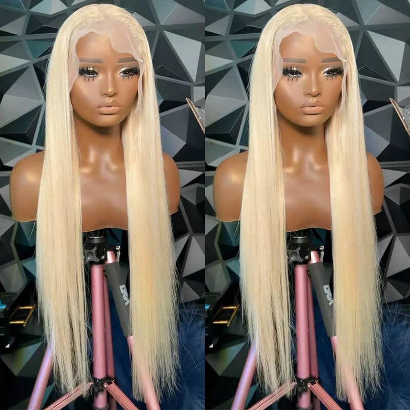 Jasperel #613 Blonde Straight Lace Frontal Wig Dye Friendly Transparent Lace | Blonde Baddie