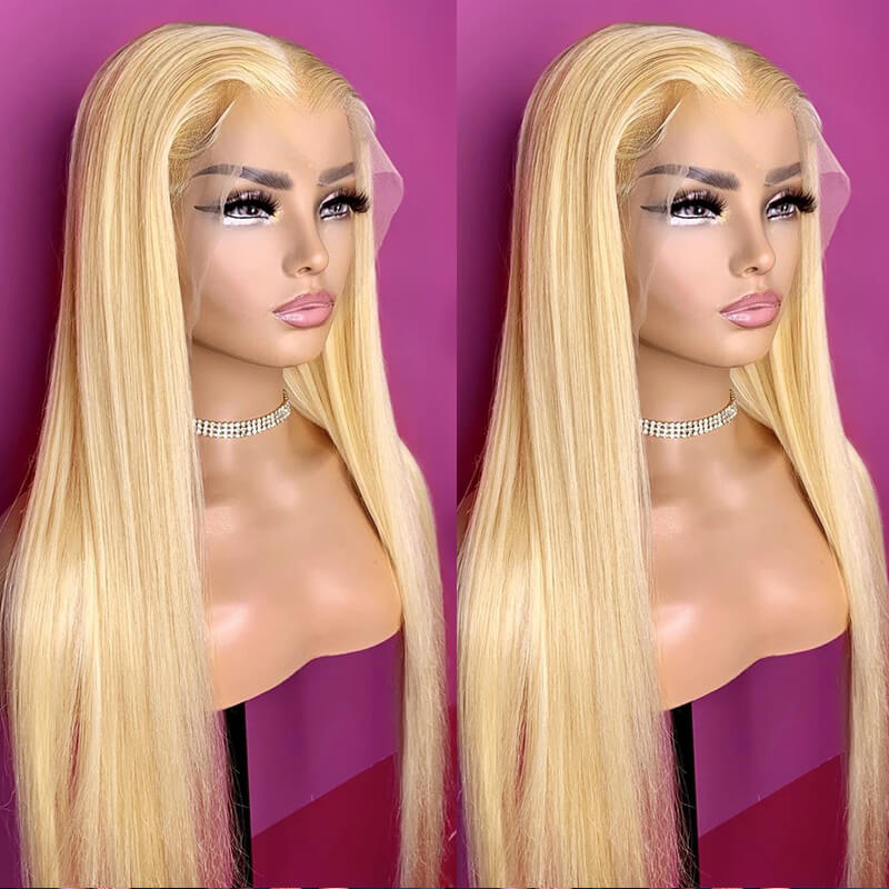 Jasperel #613 Blonde Straight Lace Frontal Wig Dye Friendly Transparent Lace | Blonde Baddie