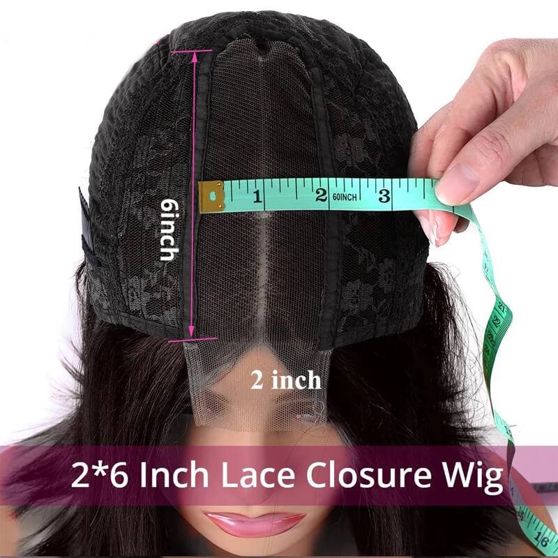 Jasperel Kim K 2x6 Lace Closure Wig | Deep Part Human Hair Wig Transparent Lace All Textures