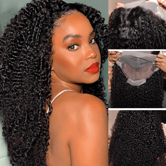 Fluffy Kinky Curly HD Transparent Lace Front Wigs 13x4/6x4 Real Human Hair Wig Pre Plucked Hairline Hair